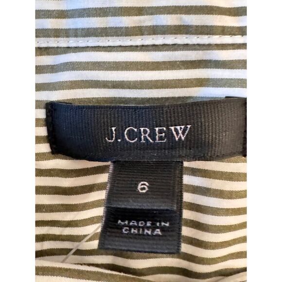 J.Crew Women’s Striped Button Shoulder Long Sleeve Cotton Top Size 6 EUC preppy - Picture 6 of 10